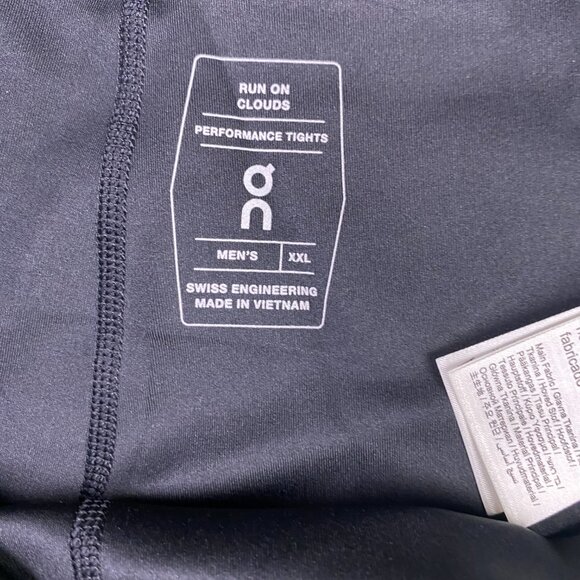 On Cloud Performance Tights Men's XXL Black Pants Compression NWT 2XL - Picture 7 of 16